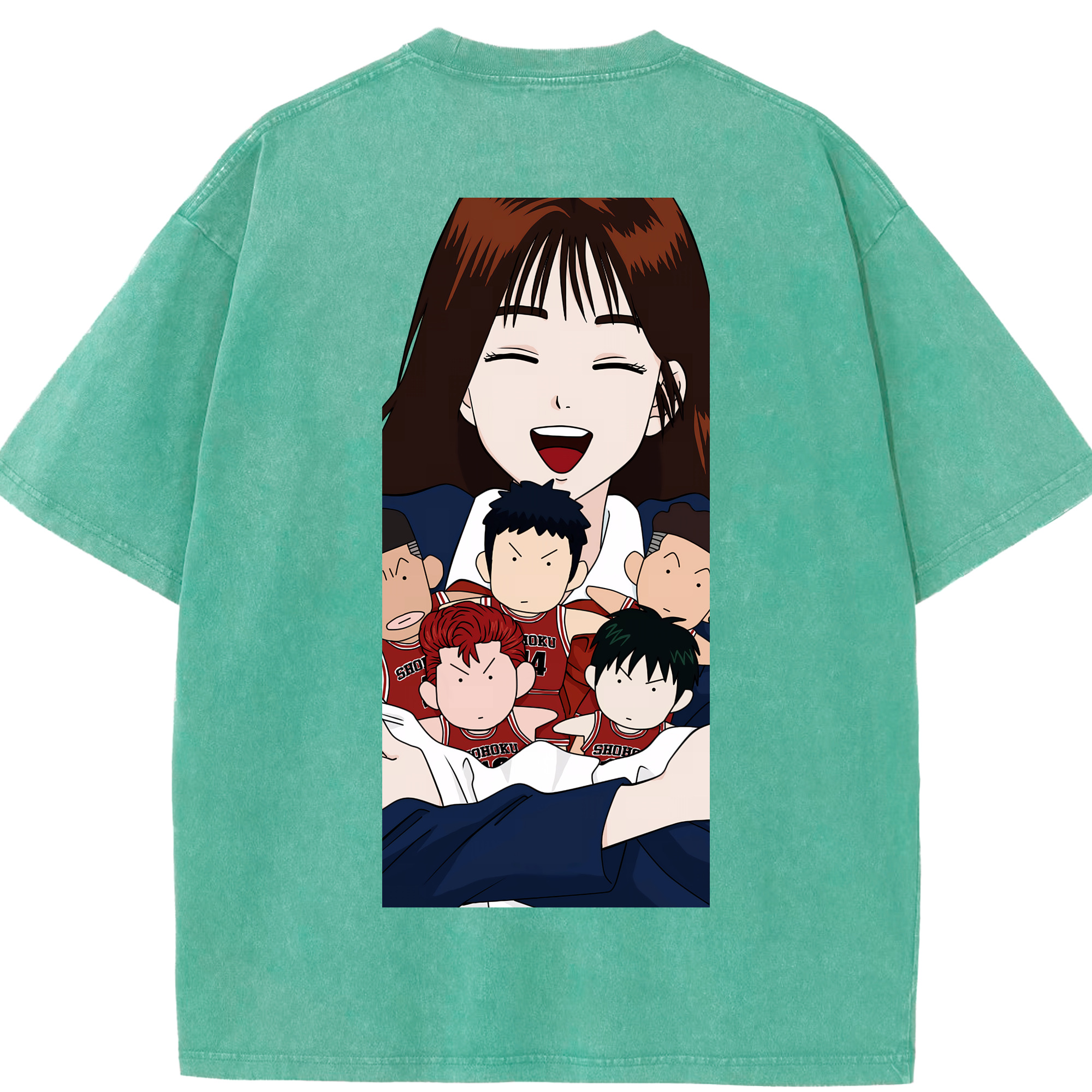（画像用） SLAM DUNK／スラムダンク 綿100% ヴィンテージ風 半袖Tシャツ（背面プリント）